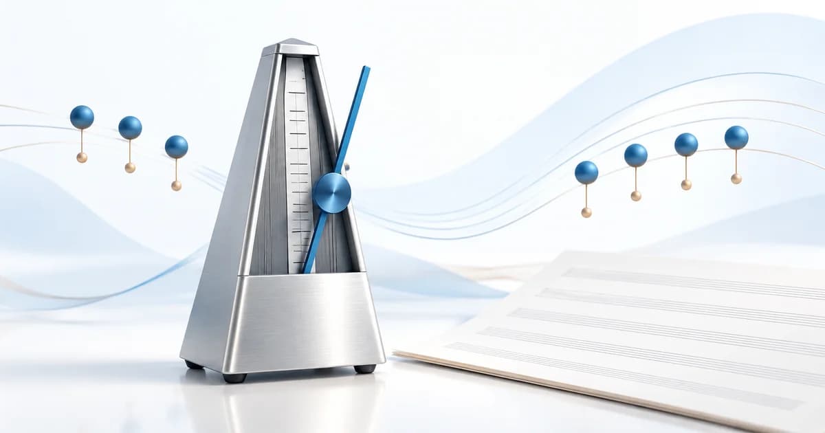 Metronome timing and BPM practice illustration